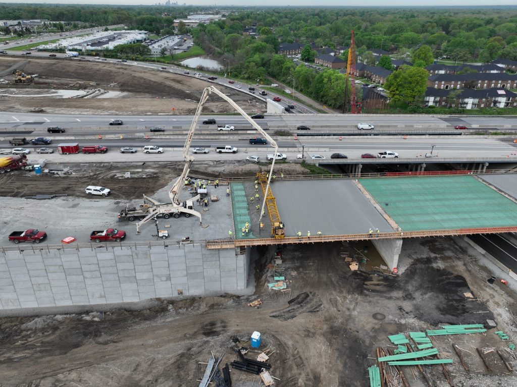 Construction of White river bridge